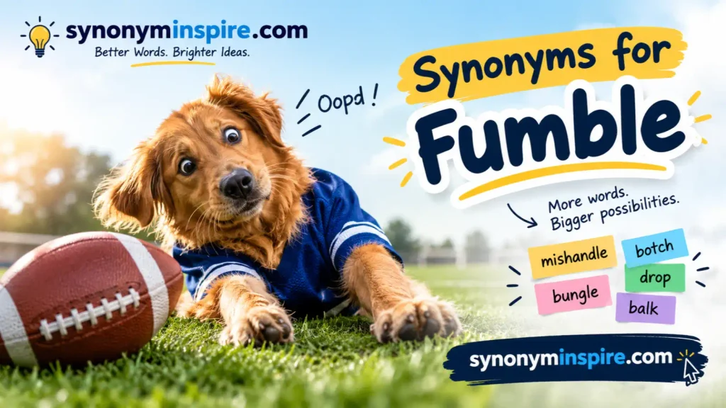 synonyms for fumble