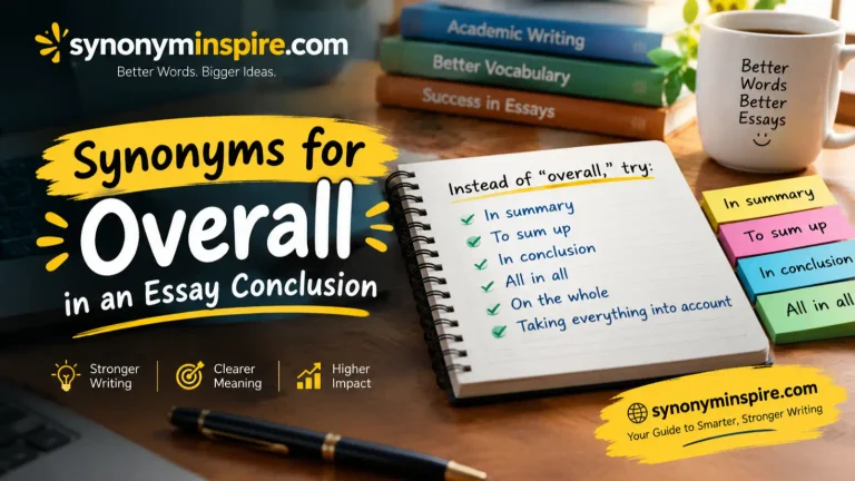 synonyms for overall in an essay conclusion