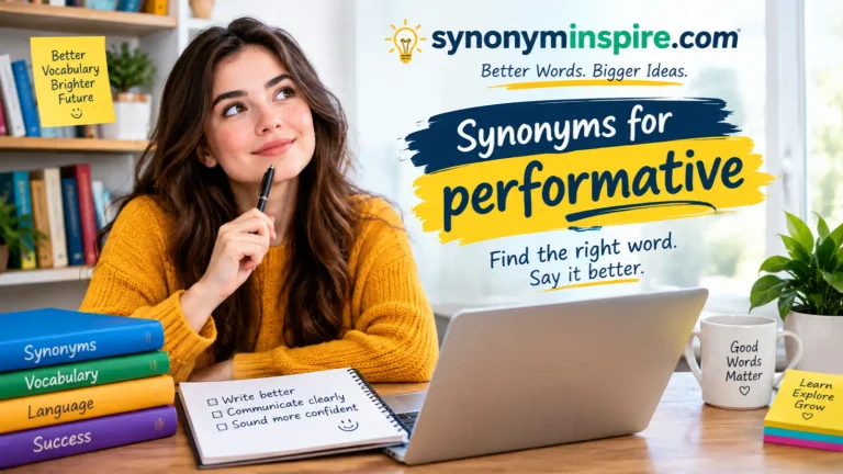 synonyms for performative