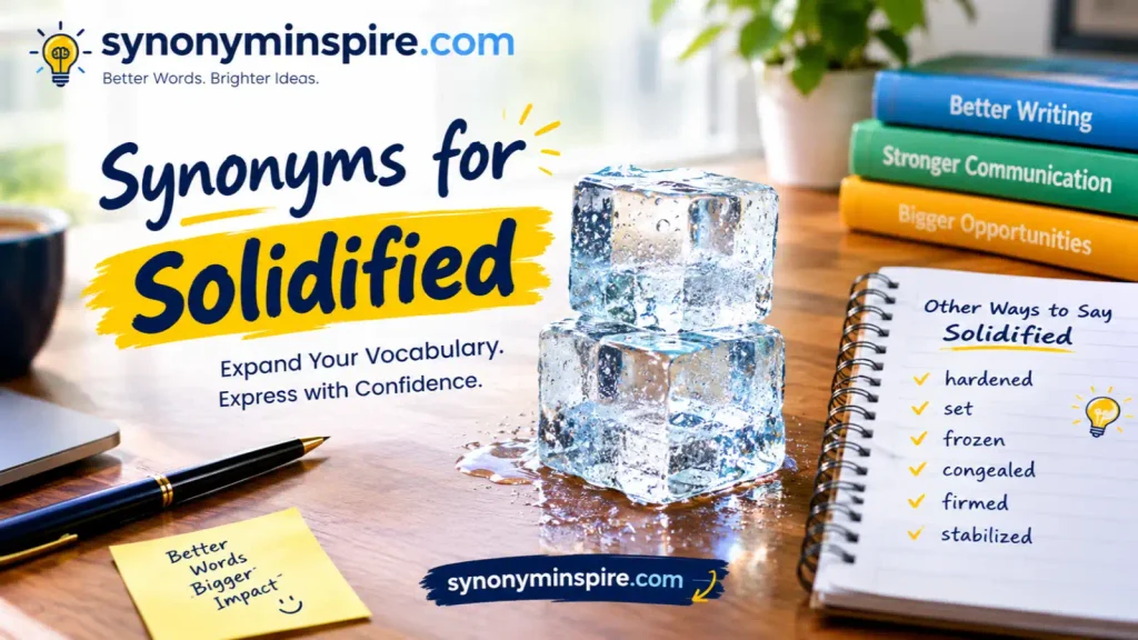 synonyms for solidified