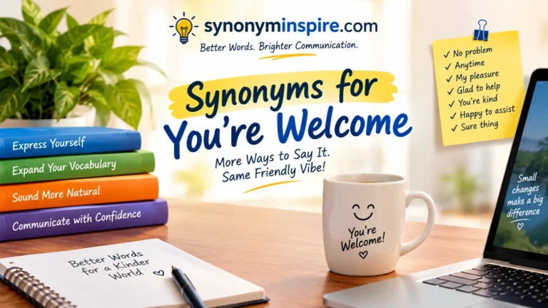 synonyms for you're welcome